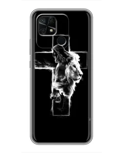 Чехол для Xiaomi Redmi 10C с картинкой «Сияющий крест Jesus»