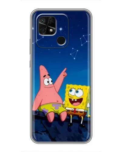 Чехол для Xiaomi Redmi 10C с картинкой «Губка Боб и Патрик ночью» Чехол для Xiaomi Redmi 10C с картинкой «Губка Боб и Патрик ночью»