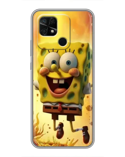 Чехол для Xiaomi Redmi 10C с картинкой «Губка Боб прыгает» Чехол для Xiaomi Redmi 10C с картинкой «Губка Боб прыгает»