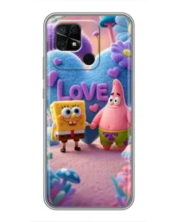 Чехол для Xiaomi Redmi 10C с картинкой «Губка Боб Патрик»