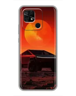 Чохол для Xiaomi Redmi 10C з картинкою «Cybertruck на Марсі»