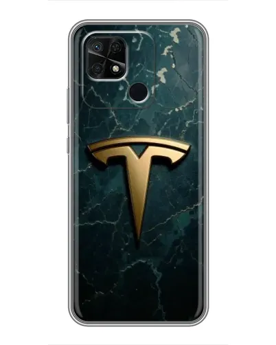 Чохол для Xiaomi Redmi 10C з картинкою «Мармурова Tesla Gold» Чохол для Xiaomi Redmi 10C з картинкою «Мармурова Tesla Gold»