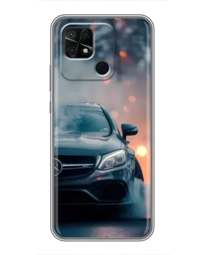 Чехол для Xiaomi Redmi 10C с картинкой «Mercedes — ночной город»