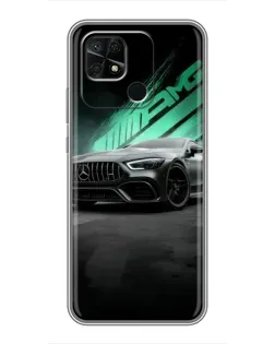 Чехол для Xiaomi Redmi 10C с картинкой «Темный Mercedes AMG»