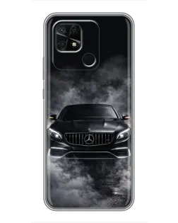 Чехол для Xiaomi Redmi 10C с картинкой «Mercedes в дыму»