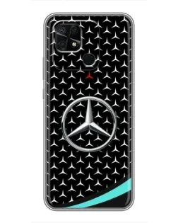 Чехол для Xiaomi Redmi 10C с картинкой «Mercedes — бирюзовый акцент»