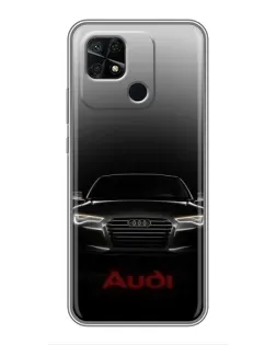 Чохол для Xiaomi Redmi 10C з картинкою «Audi — градієнтний контур»