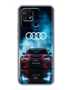 Чохол для Xiaomi Redmi 10C з картинкою «Audi Sport — неон»
