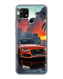 Чохол для Xiaomi Redmi 10C з картинкою «Audi — захід сонця»