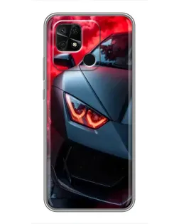 Чохол для Xiaomi Redmi 10C з картинкою «Lamborghini червоне сяйво»