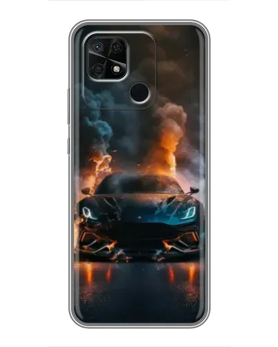 Чохол для Xiaomi Redmi 10C з картинкою «Lamborghini димна естетика»