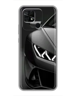 Чохол для Xiaomi Redmi 10C з картинкою «Lamborghini фари деталізація»