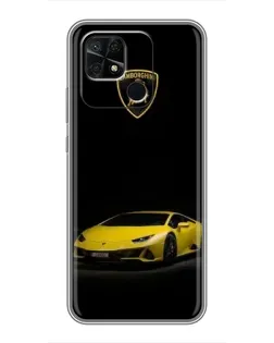 Чохол для Xiaomi Redmi 10C з картинкою «Lamborghini жовтий акцент»
