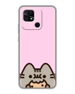 Чохол для Xiaomi Redmi 10C з картинкою «Pusheen та печиво»