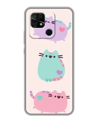 Чохол для Xiaomi Redmi 10C з картинкою «Pusheen тріо» Чохол для Xiaomi Redmi 10C з картинкою «Pusheen тріо»