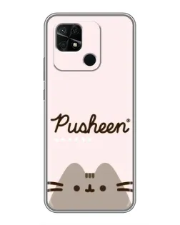 Чохол для Xiaomi Redmi 10C з картинкою «Pusheen логотип»