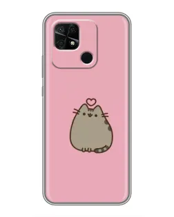 Чохол для Xiaomi Redmi 10C з картинкою «Pusheen серце»