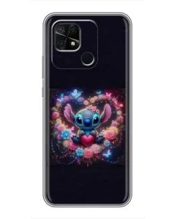 Чохол для Xiaomi Redmi 10C з картинкою «Stitch у квітах» Чохол для Xiaomi Redmi 10C з картинкою «Stitch у квітах»