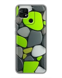 Чохол для Xiaomi Redmi 10C з картинкою «Яскрава неонова галька»