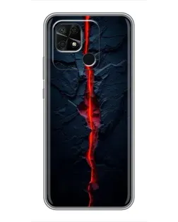 Чохол для Xiaomi Redmi 10C з картинкою «Червона лавова тріщина»