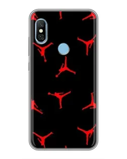 Чехол для Xiaomi Redmi 6 pro с картинкой «Jordan Red Pattern»
