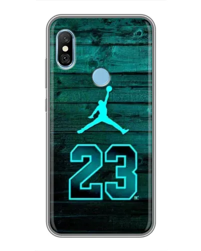 Чехол для Xiaomi Redmi 6 pro с картинкой «Jordan Cyan 23»
