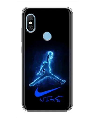 Чехол для Xiaomi Redmi 6 pro с картинкой «Jordan Neon Blue»
