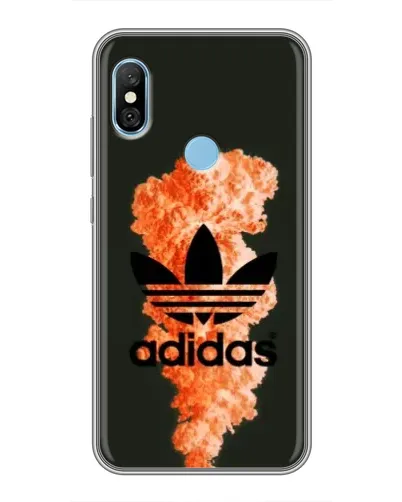 Чехол для Xiaomi Redmi 6 pro с картинкой «Оранжевый дым Adidas»
