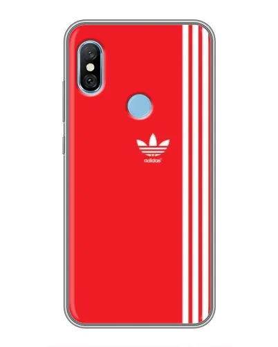 Чехол для Xiaomi Redmi 6 pro с картинкой «Красный минимализм Adidas»