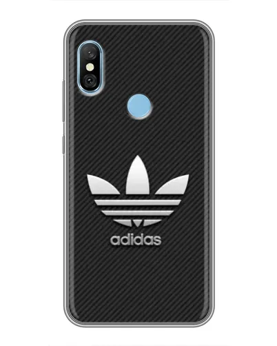 Чехол для Xiaomi Redmi 6 pro с картинкой «Adidas Карбоновая текстура»