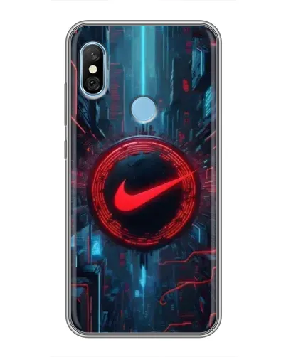 Чехол для Xiaomi Redmi 6 pro с картинкой «Техногенный стиль Nike»