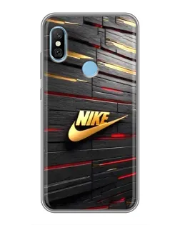 Чохол для Xiaomi Redmi 6 pro з картинкою «Золотий Nike на металі» Чохол для Xiaomi Redmi 6 pro з картинкою «Золотий Nike на металі»