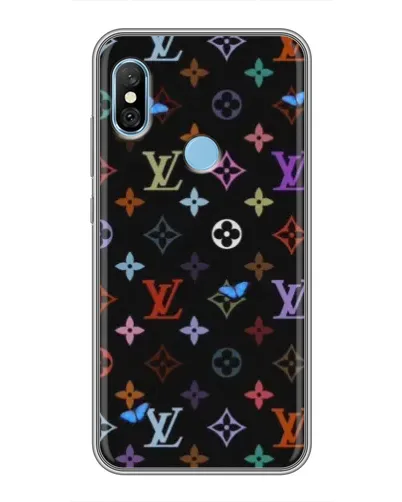 Чехол для Xiaomi Redmi 6 pro с картинкой «Цветная монограмма LV»