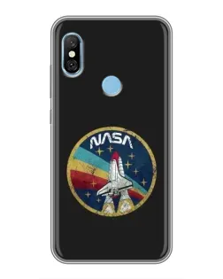 Чехол для Xiaomi Redmi 6 pro с картинкой «NASA — эмблема миссии»