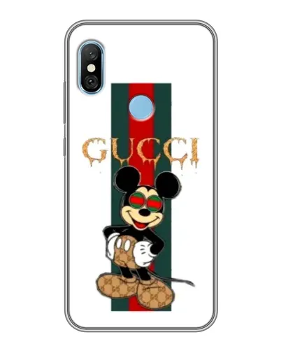 Чехол для Xiaomi Redmi 6 pro с картинкой «Микки Маус Gucci — полосы» Чехол для Xiaomi Redmi 6 pro с картинкой «Микки Маус Gucci — полосы»
