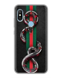 Чохол для Xiaomi Redmi 6 pro з картинкою «Gucci — змія на смузі» Чохол для Xiaomi Redmi 6 pro з картинкою «Gucci — змія на смузі»