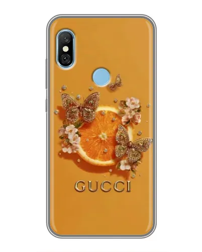 Чехол для Xiaomi Redmi 6 pro с картинкой «Gucci — золотые бабочки» Чехол для Xiaomi Redmi 6 pro с картинкой «Gucci — золотые бабочки»