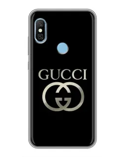 Чохол для Xiaomi Redmi 6 pro з картинкою «Gucci — золото на чорному» Чохол для Xiaomi Redmi 6 pro з картинкою «Gucci — золото на чорному»