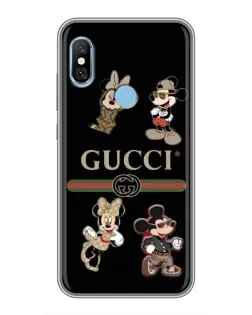Чохол для Xiaomi Redmi 6 pro з картинкою «Gucci — герої Disney та монограма» Чохол для Xiaomi Redmi 6 pro з картинкою «Gucci — герої Disney та монограма»