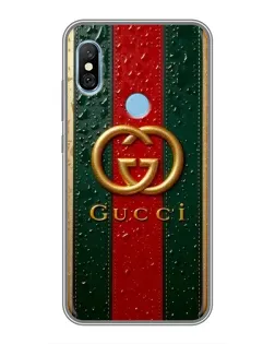 Чохол для Xiaomi Redmi 6 pro з картинкою «Gucci — фірмова смуга та золото» Чохол для Xiaomi Redmi 6 pro з картинкою «Gucci — фірмова смуга та золото»