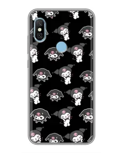 Чехол для Xiaomi Redmi 6 pro с картинкой «Черный паттерн Kuromi»