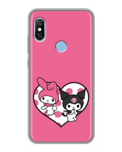 Чехол для Xiaomi Redmi 6 pro с картинкой «Kuromi и My Melody»