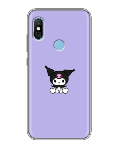 Чехол для Xiaomi Redmi 6 pro с картинкой «Kuromi — фиолетовый минимализм»