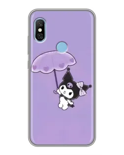 Чехол для Xiaomi Redmi 6 pro с картинкой «Kuromi с зонтиком»