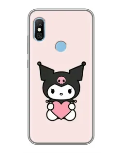 Чехол для Xiaomi Redmi 6 pro с картинкой «Kuromi и сердце»