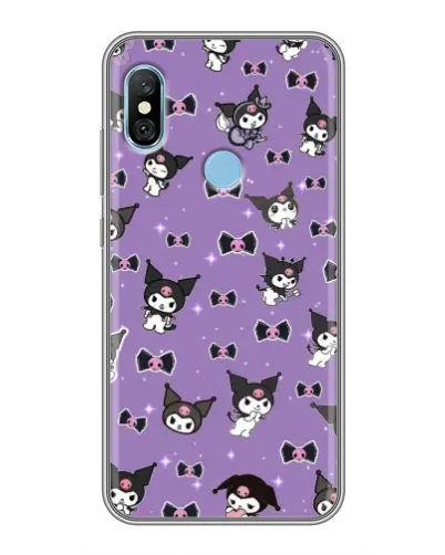 Чехол для Xiaomi Redmi 6 pro с картинкой «Kuromi — паттерн»