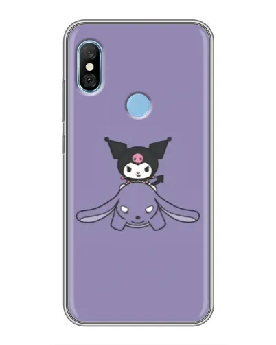 Чехол для Xiaomi Redmi 6 pro с картинкой «Kuromi на лиловом фоне»