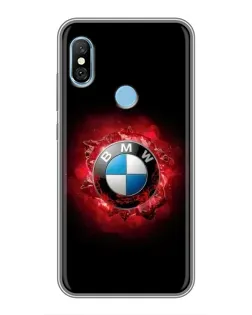 Чохол для Xiaomi Redmi 6 pro з картинкою «Логотип BMW — спалах»