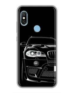 Чохол для Xiaomi Redmi 6 pro з картинкою «Темний силует BMW»