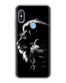 Чохол для Xiaomi Redmi 6 pro з картинкою «BMW та лев»